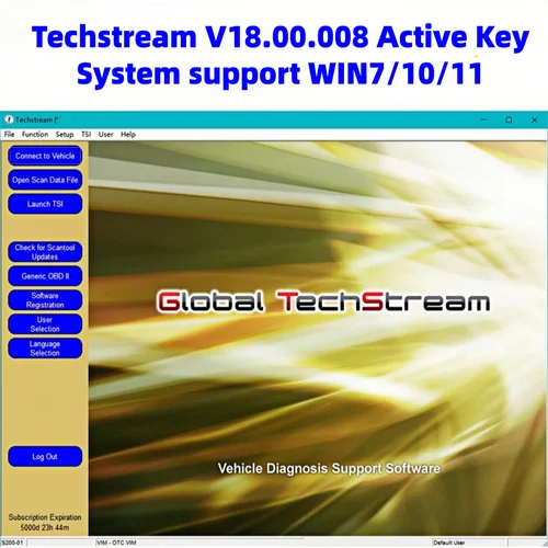 Imagen 1 del producto Versión más nueva para TOYOTA TIS Techstream 18.00.008 Enlace de software y código activo funciona con MINIVCI MINI VCI