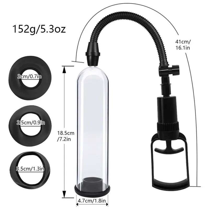 Penis Pump Powerful Training For Enlargement Time Lapse Dilator Cock Exercise Pump Eyeglasses Coach Adult