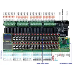 A32 Pro ESP32-S3 RJ45/WiFi/RS485 4G GPS 32CH Relay Module 2CH Dimmer LCD MQTT HTTP TCP ESPhome Home Assistant IoT Project Tuya