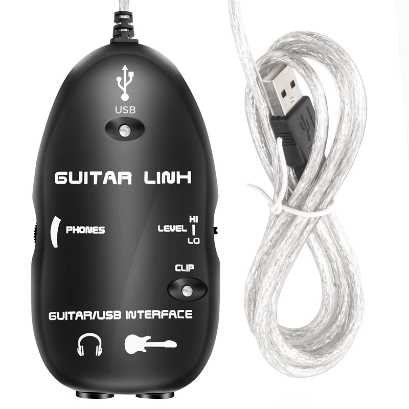 كابل ربط الغيتار إلى واجهة USB ، محول ، ماك ، كمبيوتر شخصي ، تسجيل CD ، استوديو ، كمبيوتر محمول
