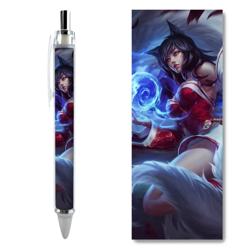 2/4PCS League of Legends Ahri Character Gel Pens Hot-selling Game Character Decoration Aesthetic Stationery School Supplies