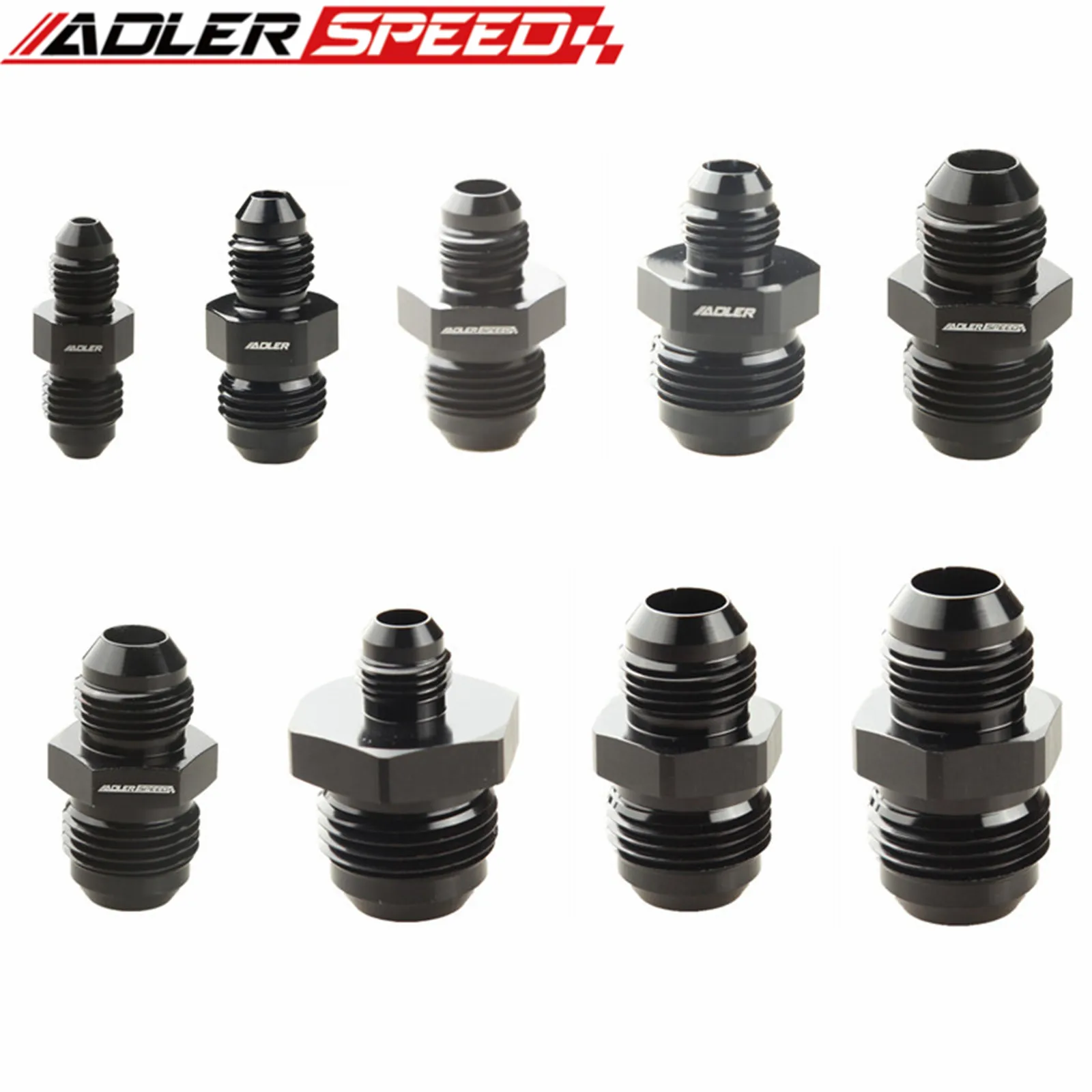 

AN4 AN6 AN8 AN10 AN12Aluminum Male Flare Union Nitrous Oil Fuel Hose End Adapter Fitting Straight AN Male To AN Male Coupler