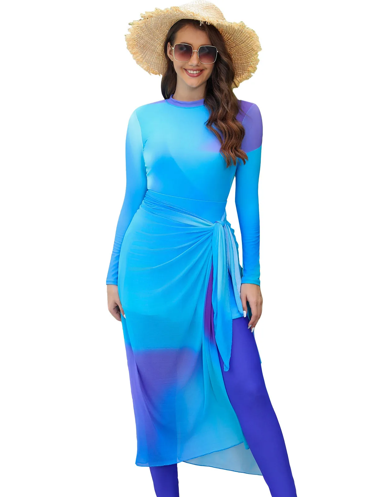 2025 Nuovo costume da bagno islamico modesto Donna Musulmana Plus Size Costumi da bagno Hijab Manica corta Costume da bagno Burkini Beachwear Costume da bagno