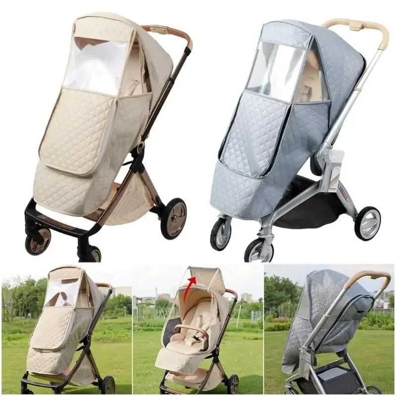 Durable Water Resistant Strollers Canopys Reinforced Seam High Visibility Breathable Guard for Long Service 15UB