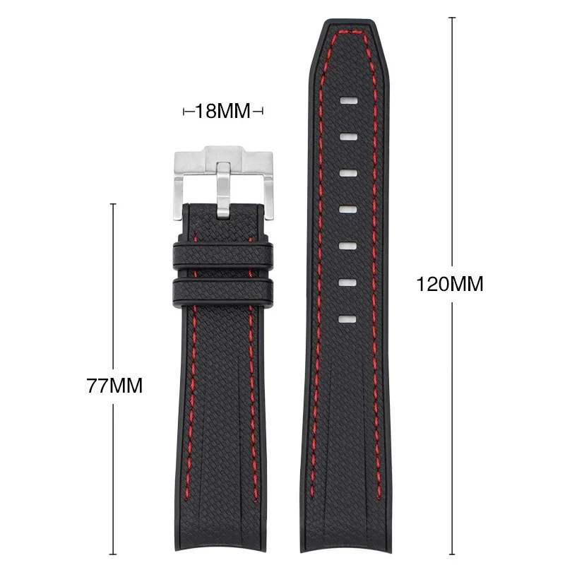 Silicone Rubber Watch Band for Omega X Swatch Joint MoonSwatch Curved End Diving Wrist Bracelet for Rolex Water Ghost Strap 20mm