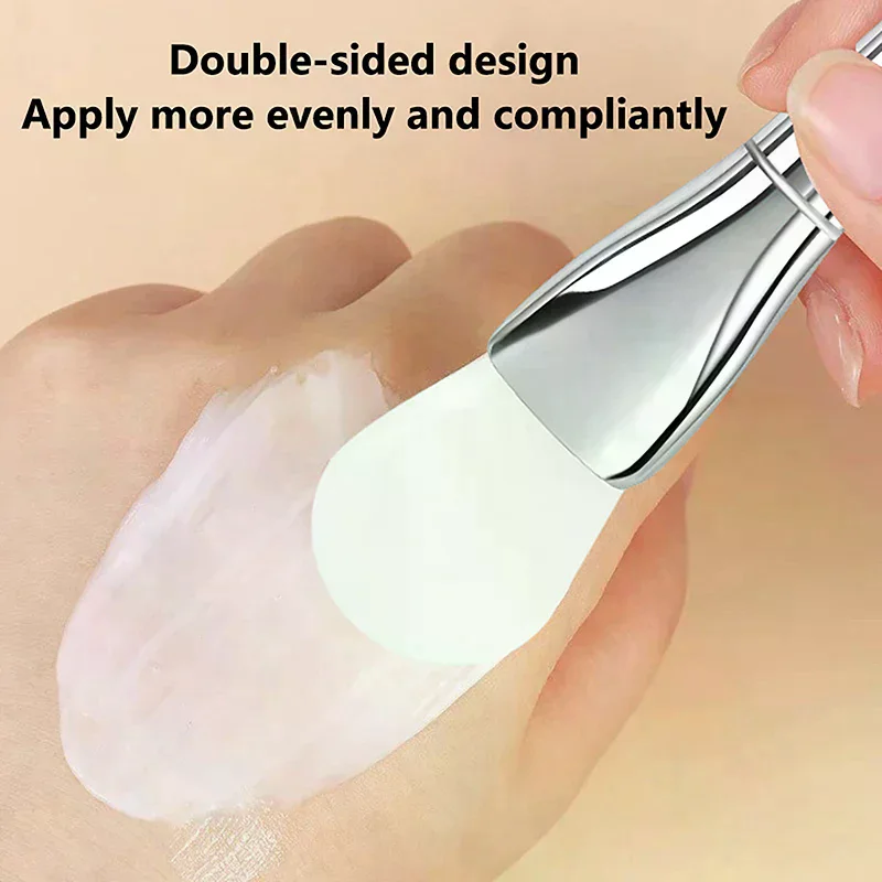 فرشاة قناع الوجه المصنوعة من السيليكون للمكياج برأس ناعم، فرش كريم الطين الاحترافية، أداة تجميل جل العناية بالبشرة