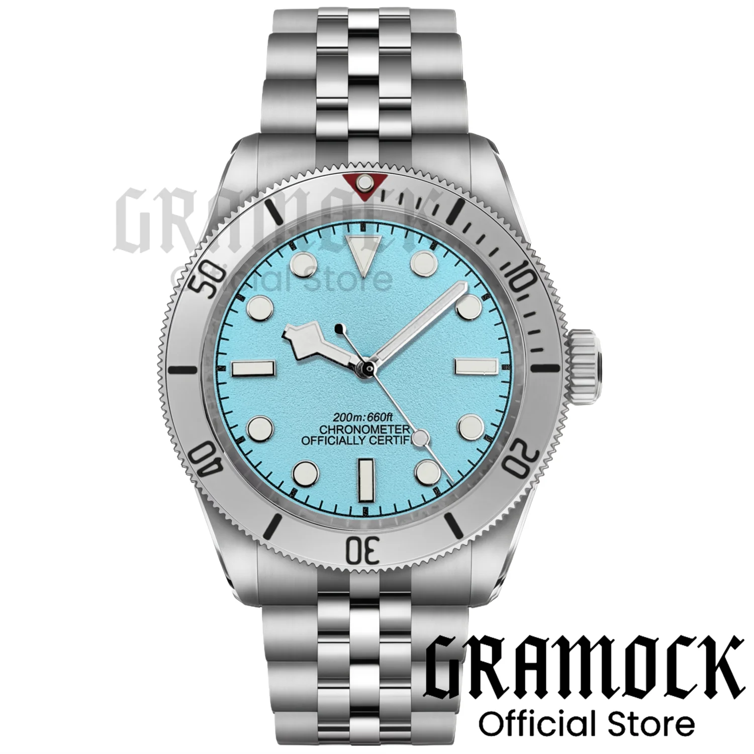 

Механические часы Gramock 39 мм для мужчин, механизм NH35A, модные мужские часы с синей песчаной текстурой, сапфировый юбилейный ремешок, водонепроницаемый