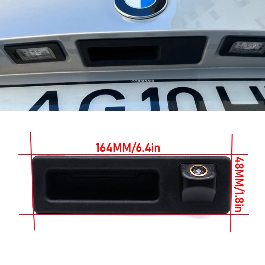 HD 1080P 140° Golden Trunk Handle Vehicle Rear View Car Camera For BMW X1 X3 X4 X5 F30 F31 F34 F07 F10 F11 F25 Android Monitor