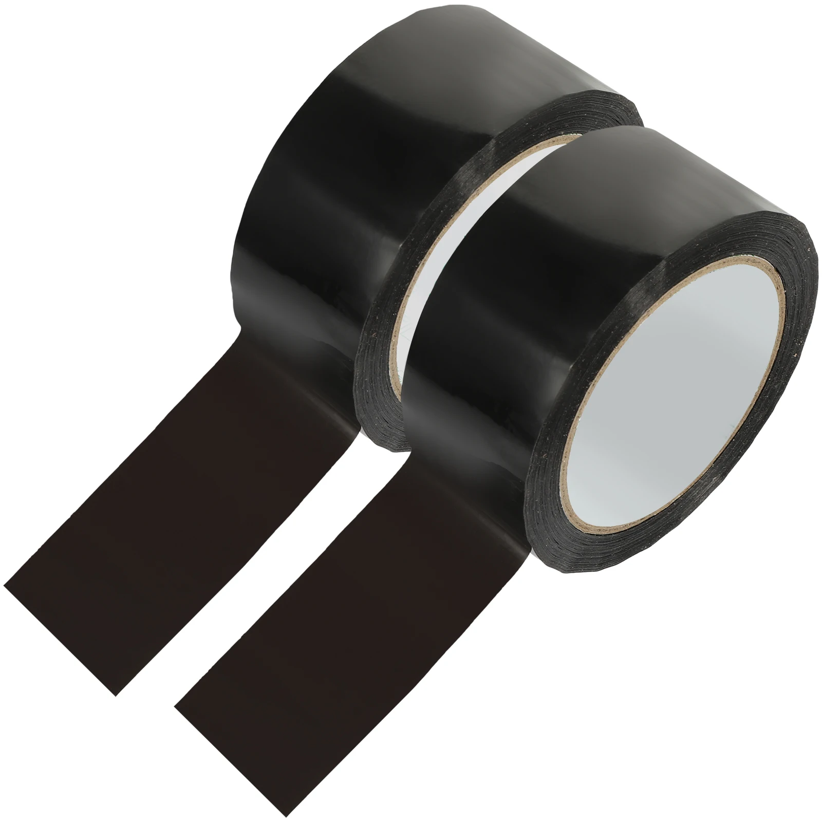 2 Rolls Black Sealing Tape for Packing Boxes Shipping Clear Duct Heavy Duty Packaging Accessory Strong Adhesive Multi Surface