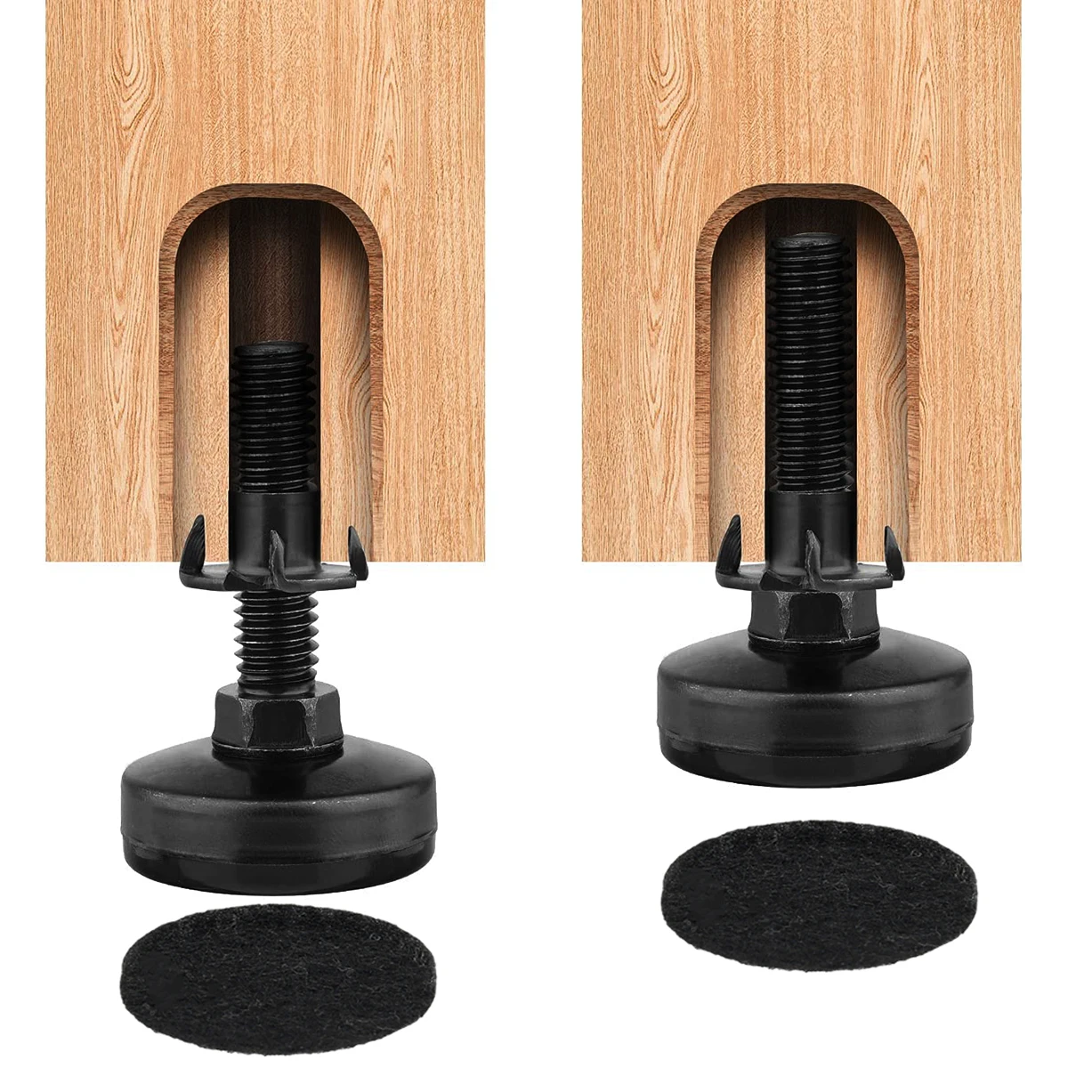 4Pcs Adjustable Furniture Feet Level Floor Protector Leg Pad Base Anti-skid Furniture Legs for Cabinets Tables Chairs Sofa