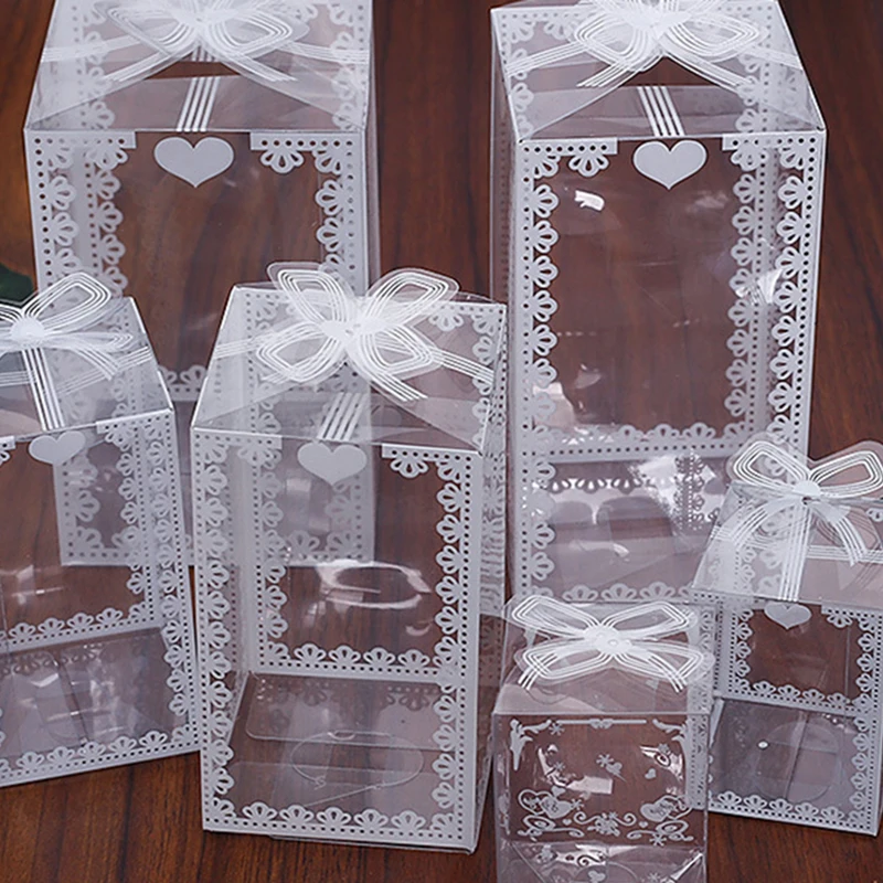 Transparent PVC Packing Gift Boxes 20pcs