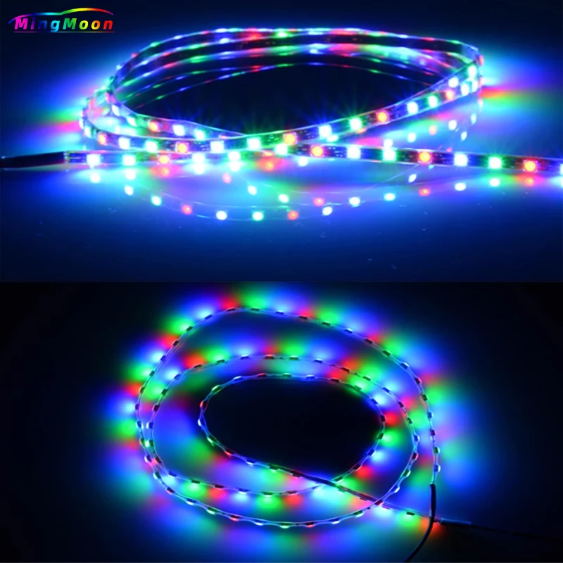 2 sztuki 90CM 35.43in 45CM Led Strip listwa 12V motocyklowa wózek golfowy samochodowa dekoracja wewnętrzna światło zewnętrzne białe czerwone