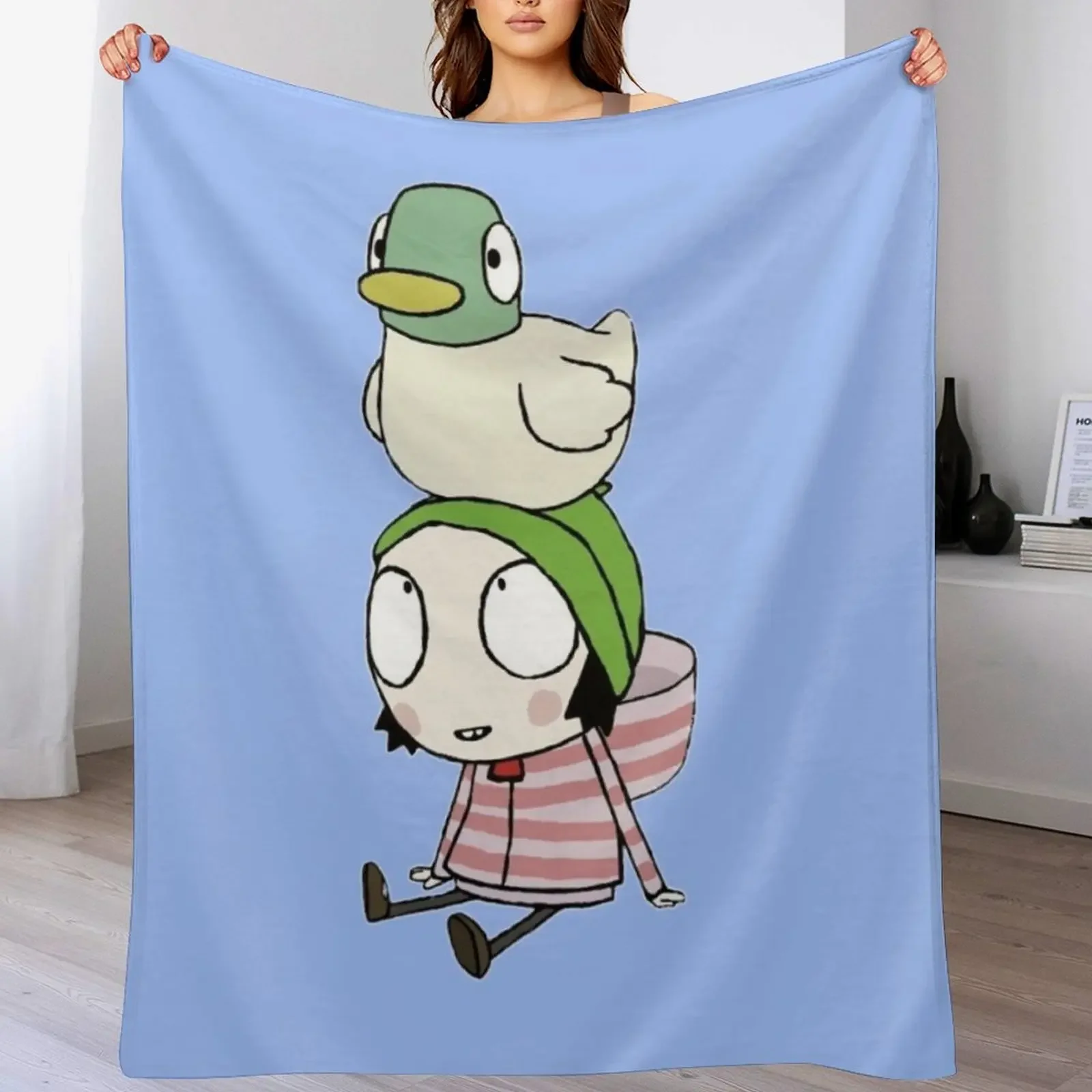 

Sarah and duck Throw Blanket bed plaid Summer blankets and throws Moving Blankets