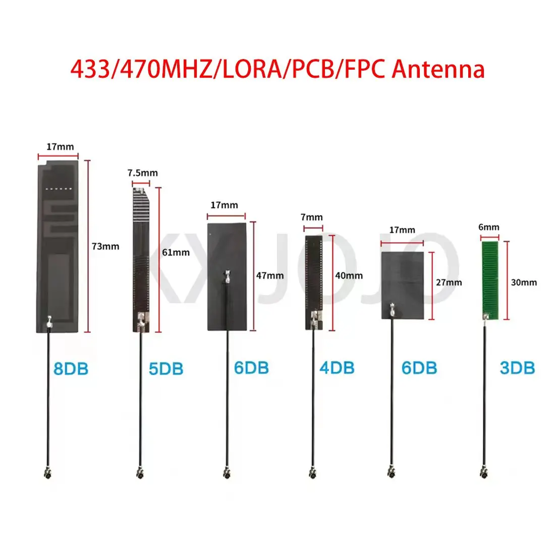 Antena wewnętrzna 433M/470MHZ podwójna częstotliwość wbudowana płytka drukowana dookólne złącze routera kart o wysokim wzmocnieniu UFL1 1 szt.
