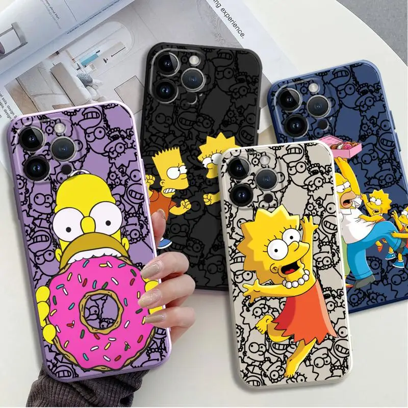 Funny Cartoon Homer Simpson Family Case for Xiaomi Mi 13T 11 Lite 12 Lite 11T Pro 10T 10 Lite 12T 12T TPU With Lanyard Cover