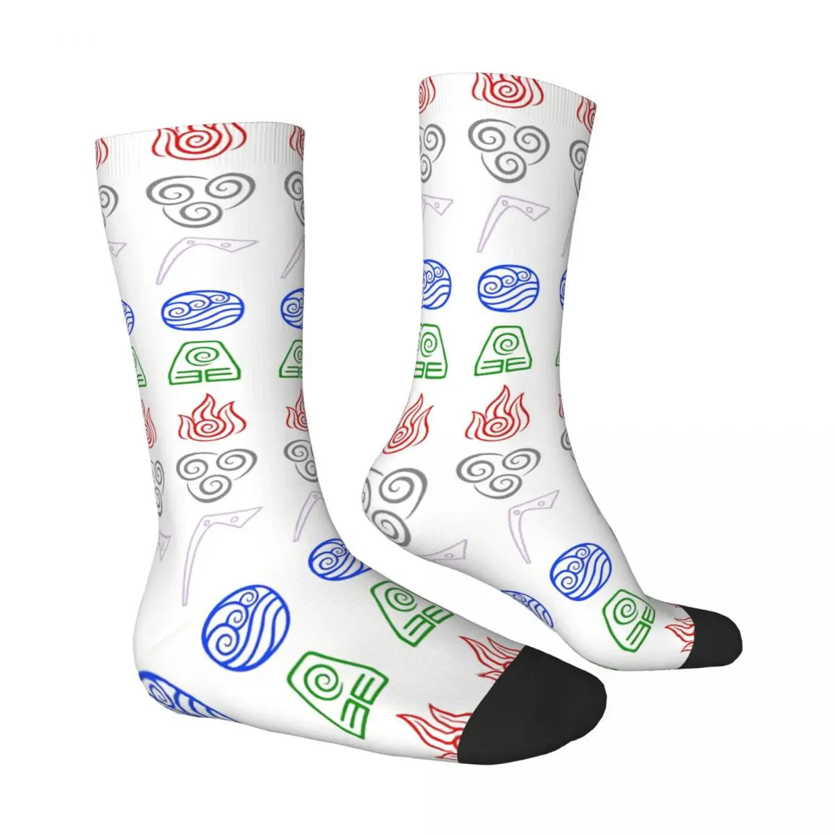 Avatar Element icone Avatar The Last Airbender Socks New 3D Print Funny Harajuku calzini a tubo centrale Unisex