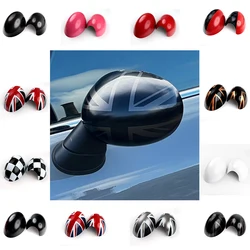 2Pcs/Set The Black Flag Rear View Mirror Covers Sticker For Mini Cooper S Clubman R55 R56 R57 R58 R59 R61 Paceman R60 Countryman