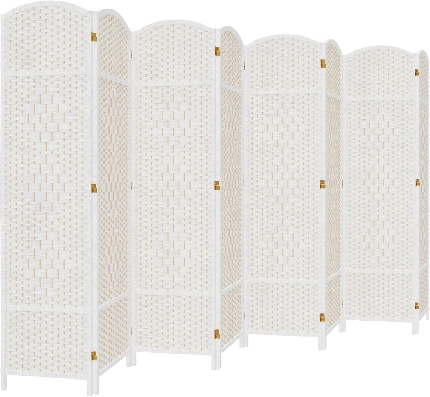 8 Panel Room Divider, 6ft Tall Folding Privacy Screen, 19.5