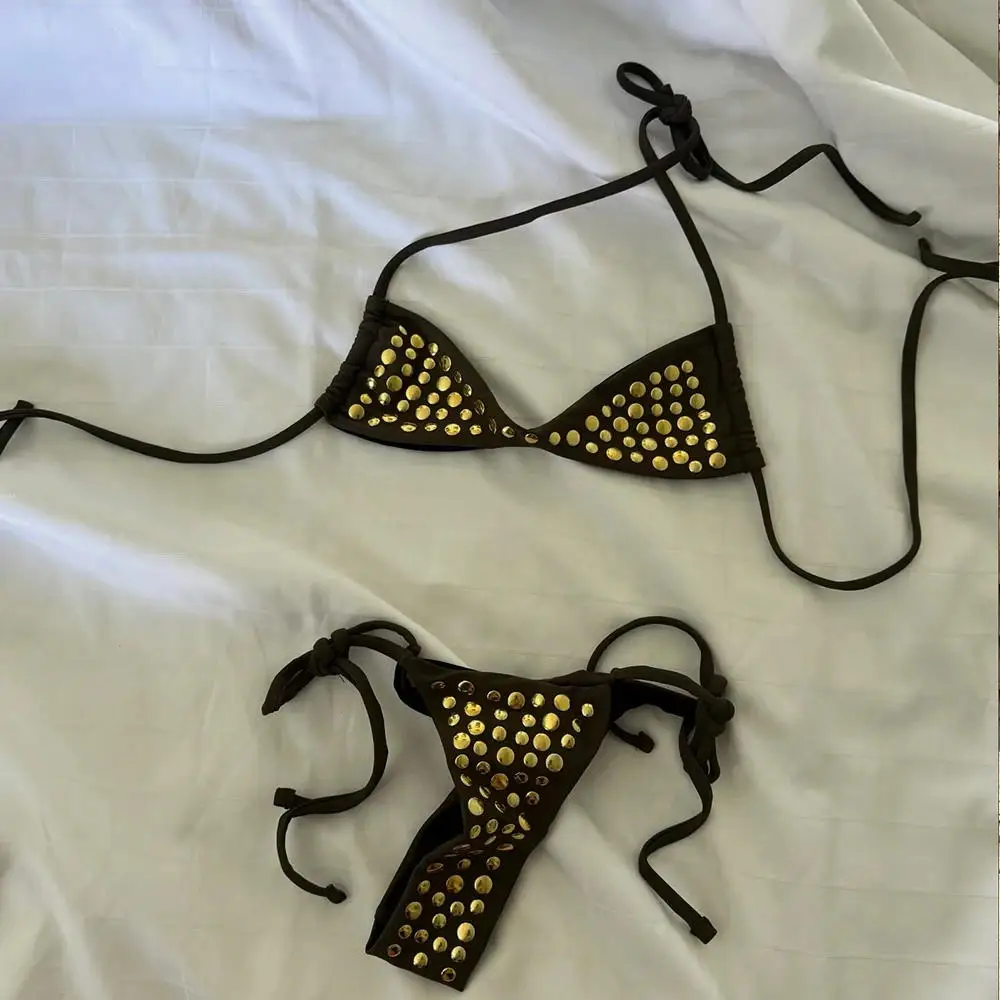 Micro Bikini 2026 New Swimwear Women Swimsuit Sexy Brazilian Biquini Shiny Solid Swim Suit Beachwear Push Up Bathing Suit Female