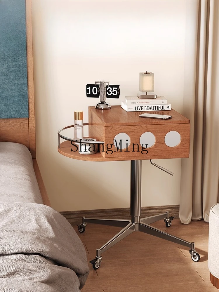FG Solid Wood Dressing Table Vintage Style Small Movable Adjustable Mini Wall Corner Makeup Desk Desk Integrated Multi-Function