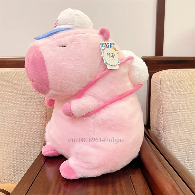 

68cm Big Size Kawaii Snot Bear Sporting Capybara Plush Toy Pink Capibala Doll Rag Doll Children Soothing Toy Birthday Gift