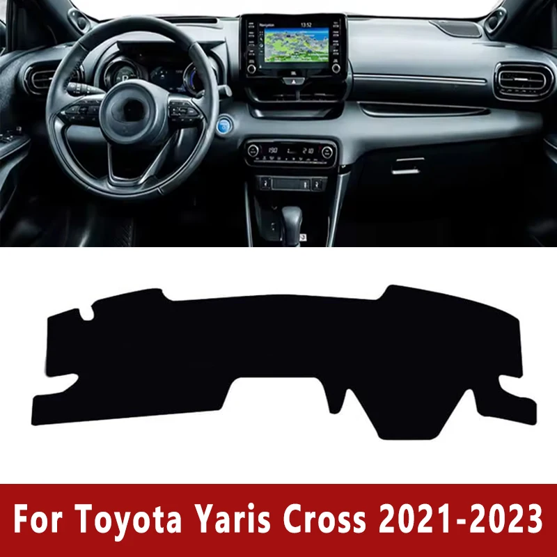 

Car Dashboard Mat Dash Cover Center Console Pad Custom for Toyota Yaris Cross XP210 2021-2023 Nonslip Cape Sunshade Accessories