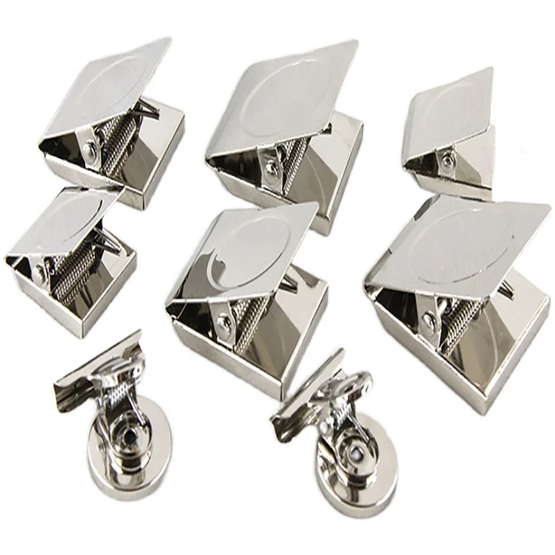 

Metal Square Magnet Clip 30mm Stainless Steel Power Clip Ferrite Strong Magnetic Stationery Office Round Clip