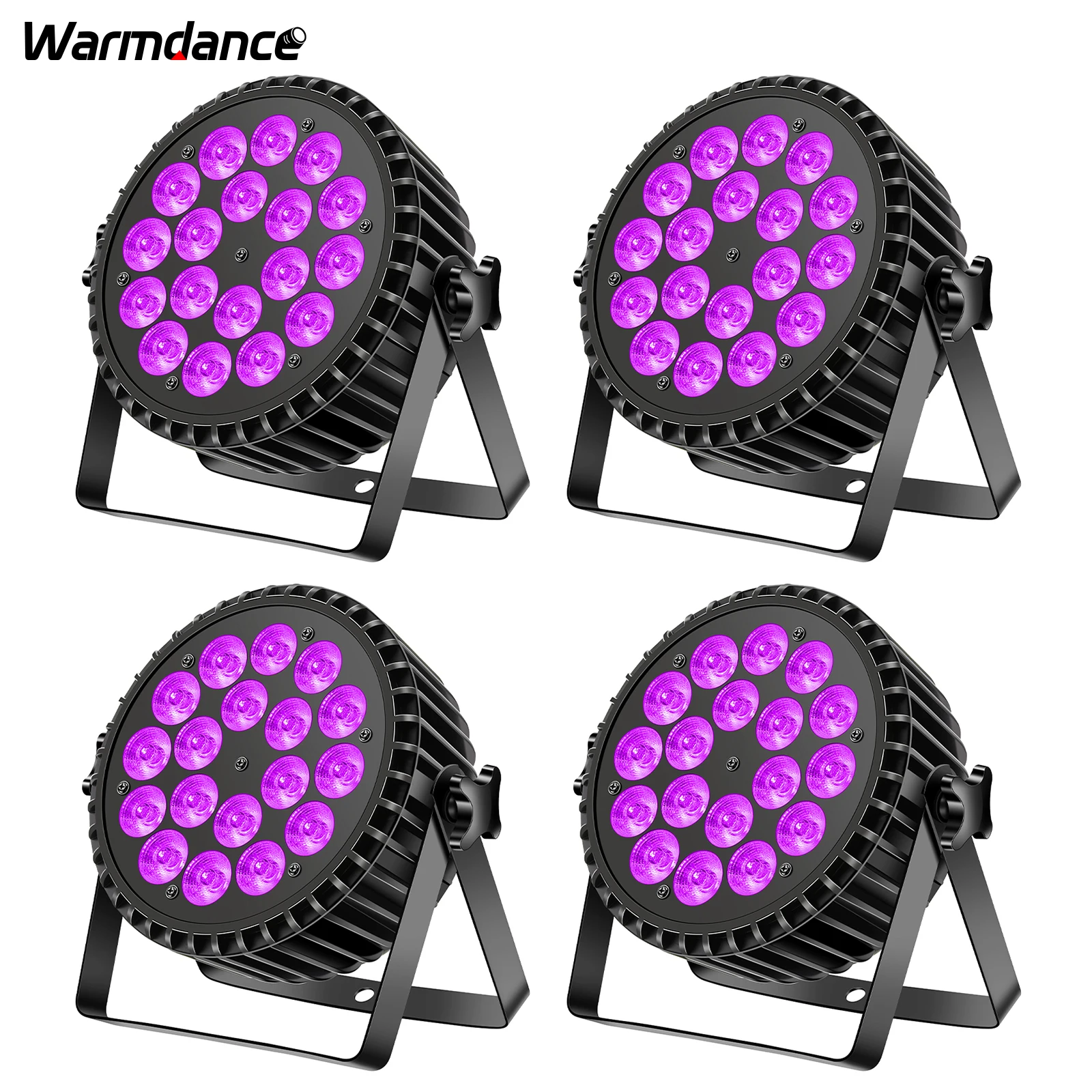 rgbw led par light com efeito arco iris luz de palco projetor para dj disco party feriado natal clube casamento 200w 4pc set 01