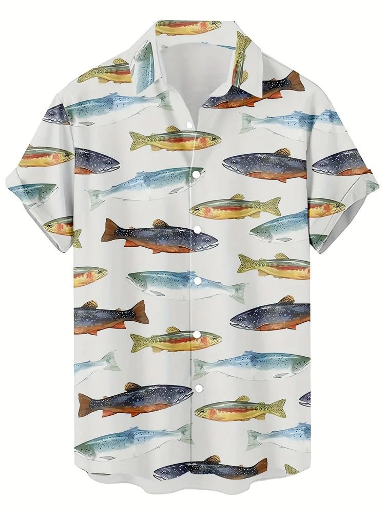 2025 New 3D Printed Dinosaur Shirt Men's Graffiti Graphic Fashion Hawaiian T-shirt Top Summer Outdoor Travel Short-sleeved