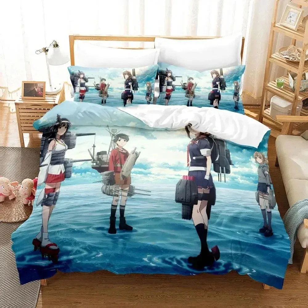 Anime Kantai Collection 3D NEW Duvet Cover Pillowcase Bedding Set Adult Boy Girl Bedroom Decoration Children Single Double Large
