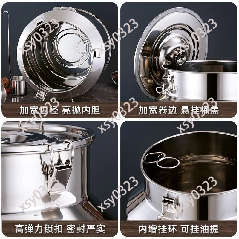 Sealed Stainless Steel Bucket with Tap 304 Transport Container for Home And Garden