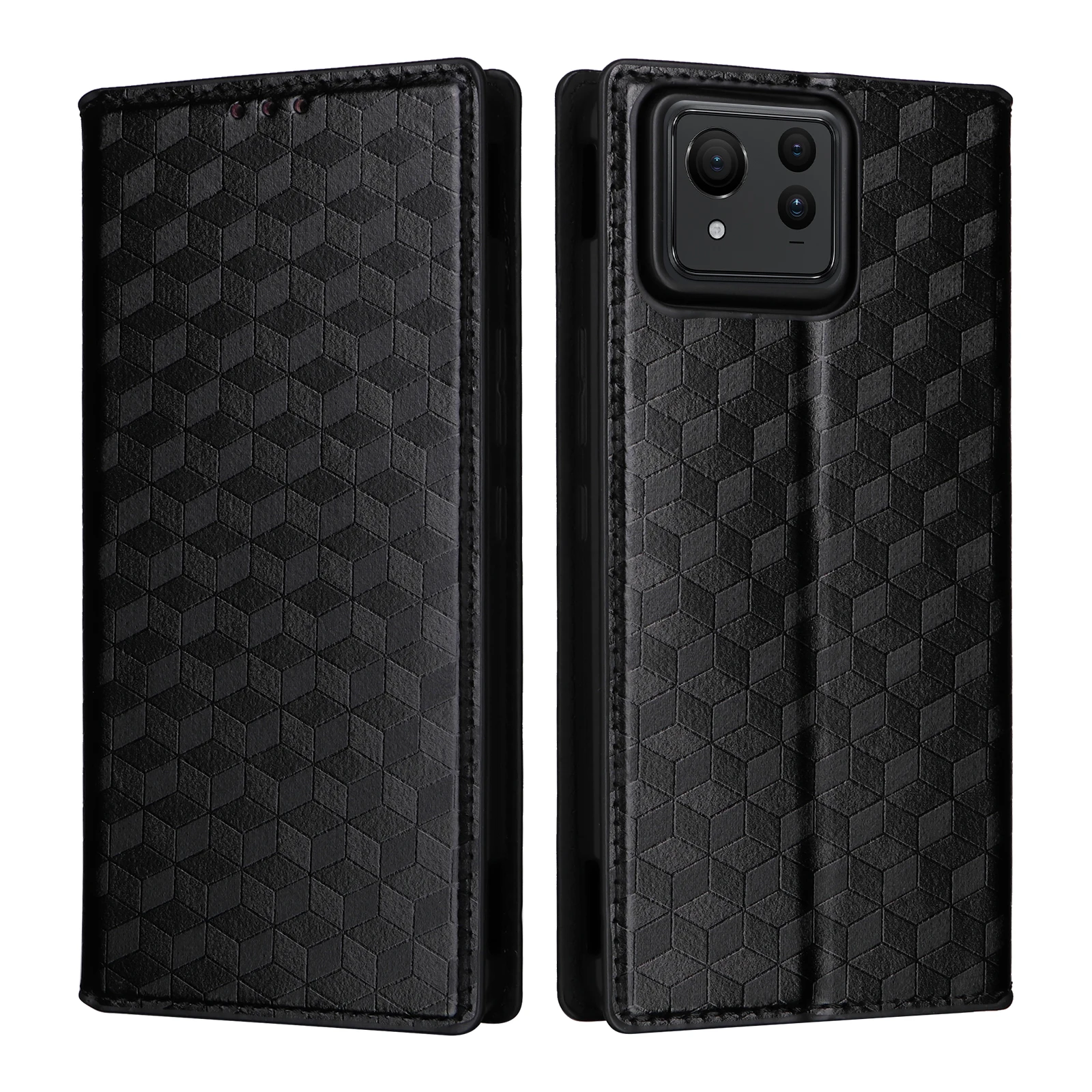 Capa de couro flip para Asus, Zenfone 11, 9 Ultra, pele magnética, padrão tridimensional, slot para cartão à prova de choque, caixa do telefone carteira