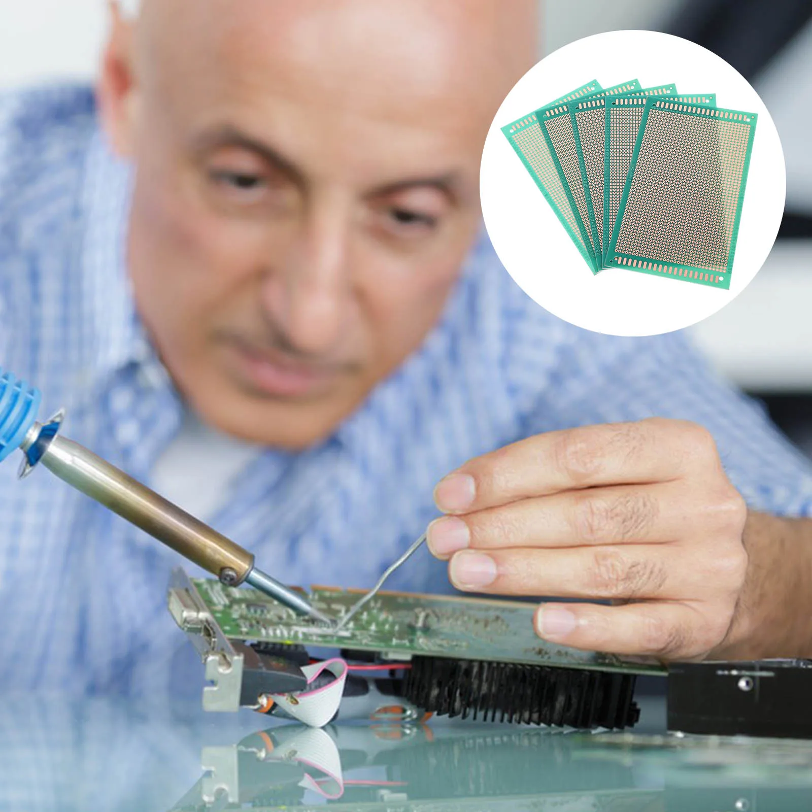 

5pcs 9x15cm Soldering Circuit Boards Green Projects Universal PCB Resin Single Sided