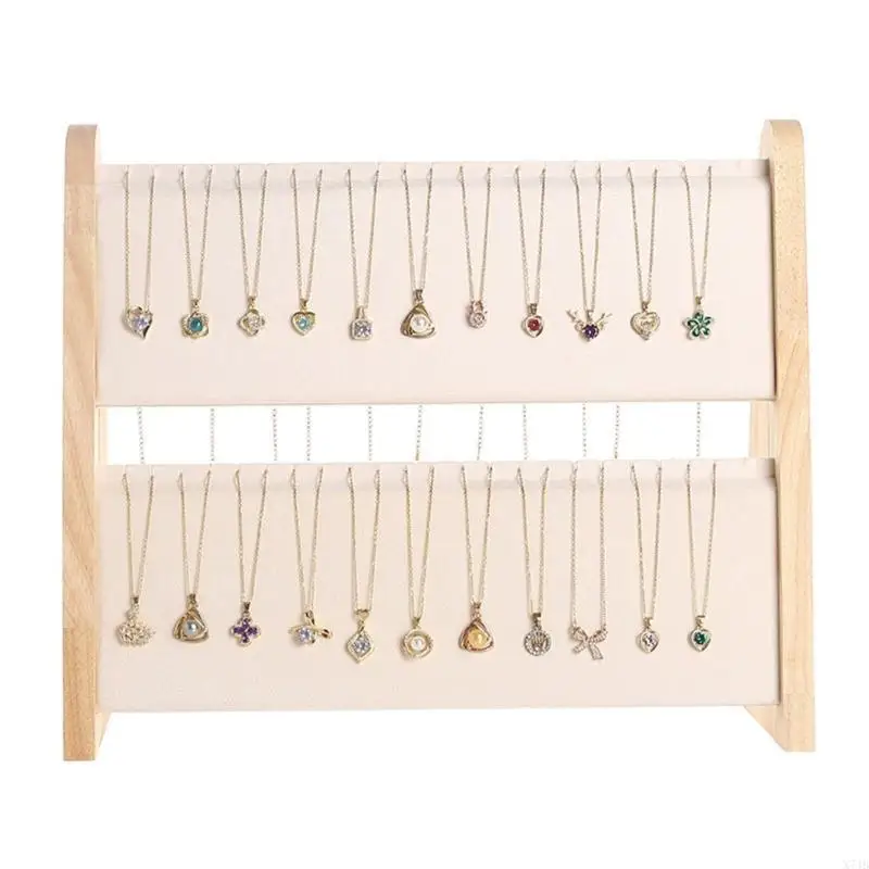 Holz Schmuck Display Rack Halskette Lagerung Halter Halskette Schmuck