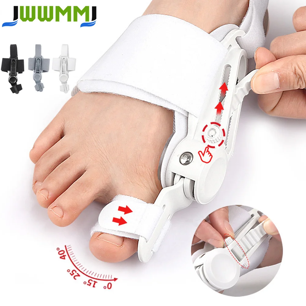 1 Stück Hallux-Valgus-Korrektor für Frauen und Männer, orthopädische Hallux-Valgus-Schiene mit Zehentrenner, verstellbarer Zehenglätter für rechte und linke Füße