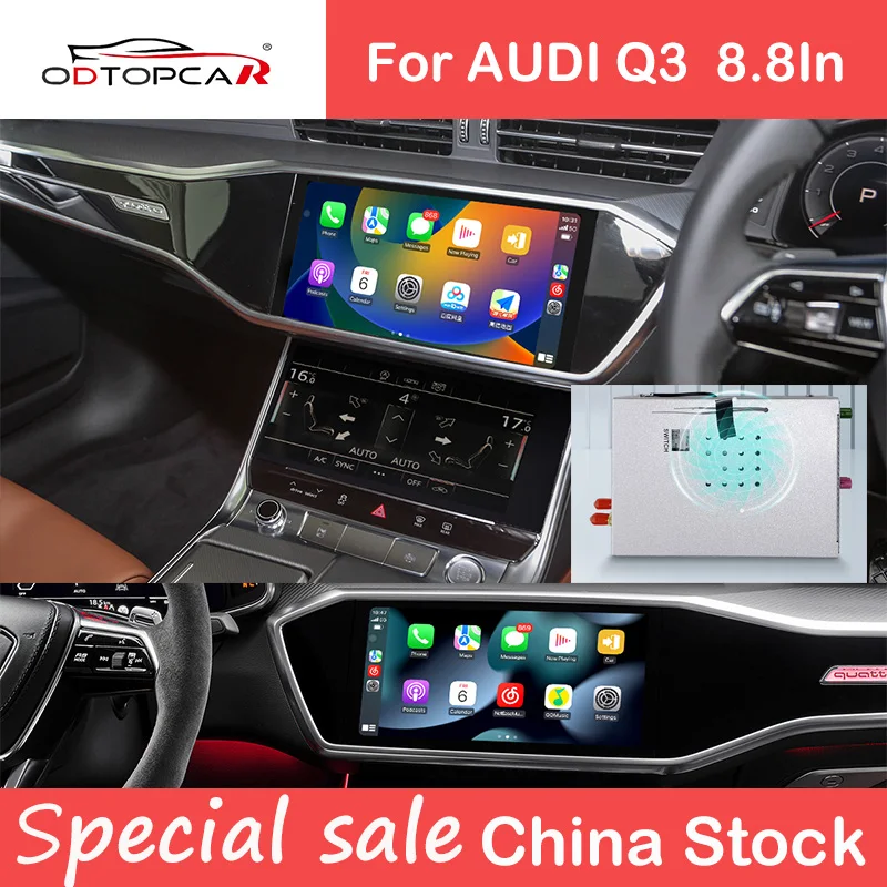 ODTOPCAR Carplay Wireless box Android Auto Multimídia Automotiva for Audi A4 S4 RS4 A5 S5 RS5 Q5 RS Q5 MIB3 System 2019-today