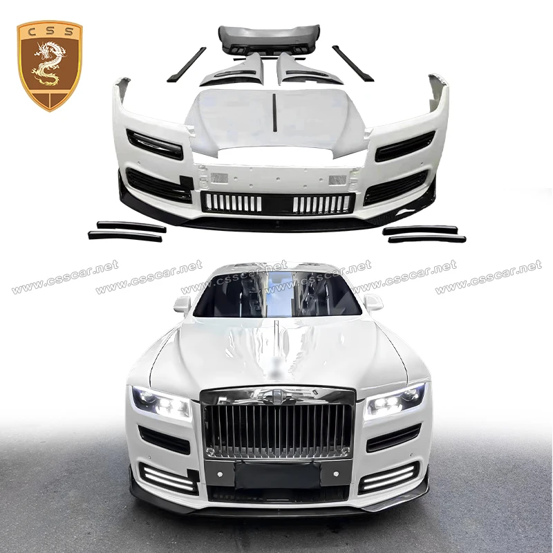 Car Wide Front Rear Bumper Guard With Mesh Engine Bonnet Hood Cover Side Fender For Rolls Royce Ghost 4th Generation MSY Style