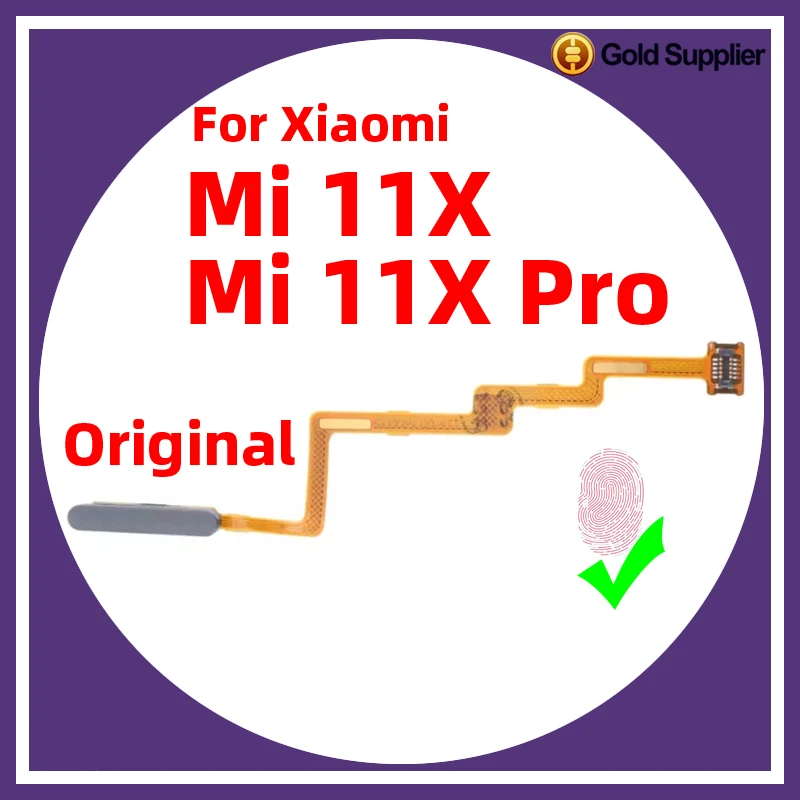 Original For Xiaomi mi 11X Fingerprint Sensor Scanner Touch ID Connect home button Flex Cable