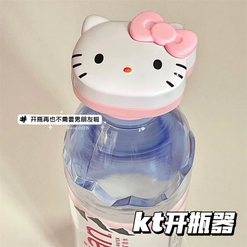 Hello Kitty-Ouvre-bouchon multi-usages, décapant portable pour bouteille d'eau, outil d'ouverture de cuisine