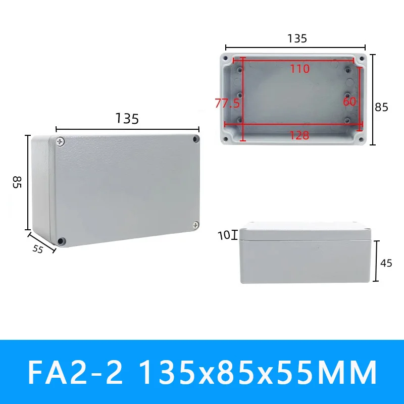 IP67 Waterproof Cast Aluminium Junction Box FA2-2 Custom Model, 56 Pieces