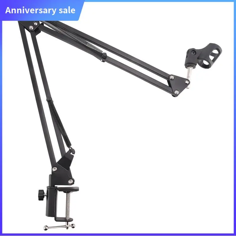 

ABWY-Pro Desktop Microphone Holder Suspension Scissor Arm Microphone Stand Table Mounting Clamp For Samson Blue Yeti Snowball