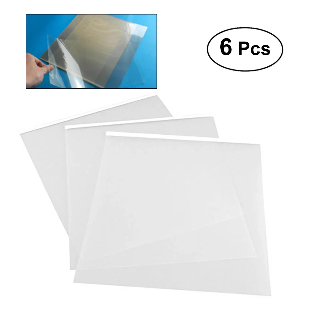 6pcs Ink Jet Film Transparent Clear Inkjet Transparency for Printers Line Art Personalized Overlays Greeting Cards