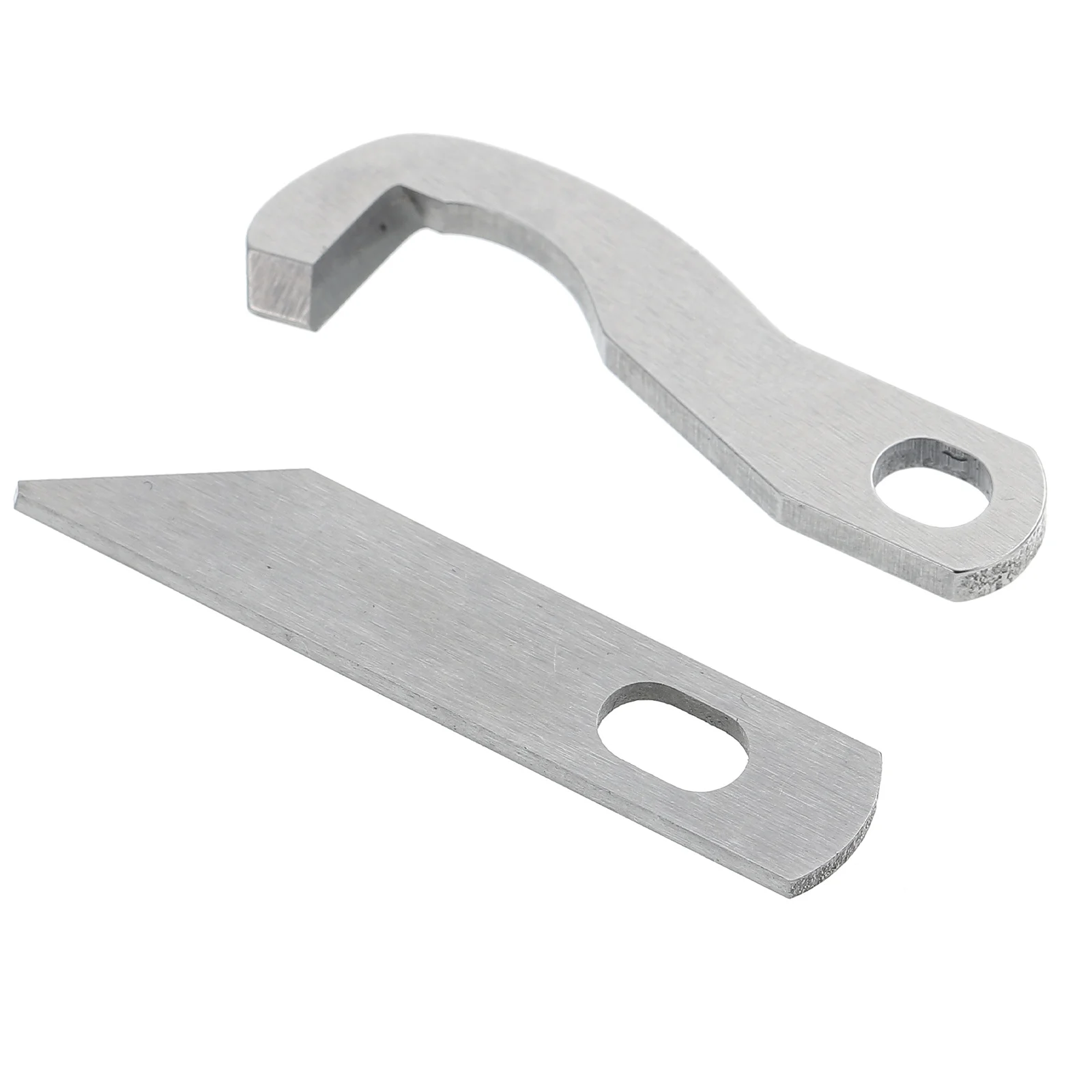 2 قطعة شفرات الاوفرلوك استبدال السكاكين العلوية والسفلية السلس النسيج قطع أجزاء آلة Serger الخياطة الملحقات #6