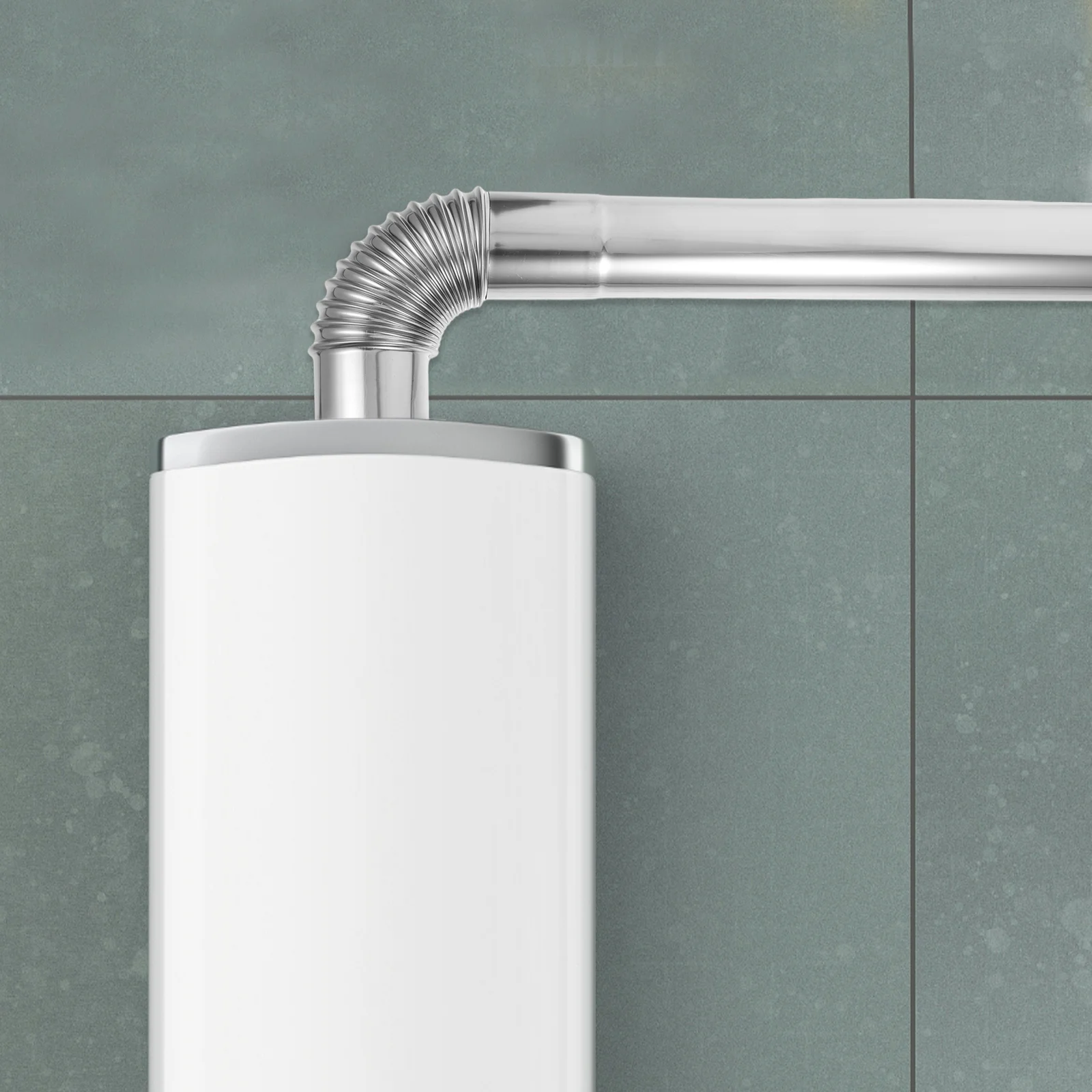 1 مجموعة موقد مرن مدخنة العادم الفولاذ المقاوم للصدأ المعادن المداخن مدفأة تنفيس خرطوم للمطبخ المنزل مدخنة العادم