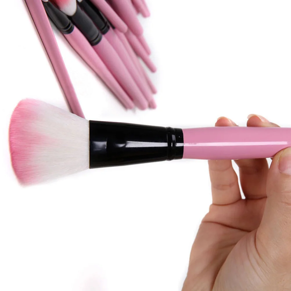 

31Pcs Pink Brush Set Professional Microfiber Makeup Brushes Essential for Face Eye Daily Application Portable Makeup