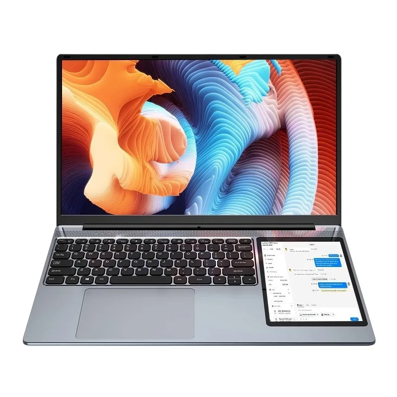 

15.6 + 7 inch N100 dual screen laptop with touch business office design student entertainment game book