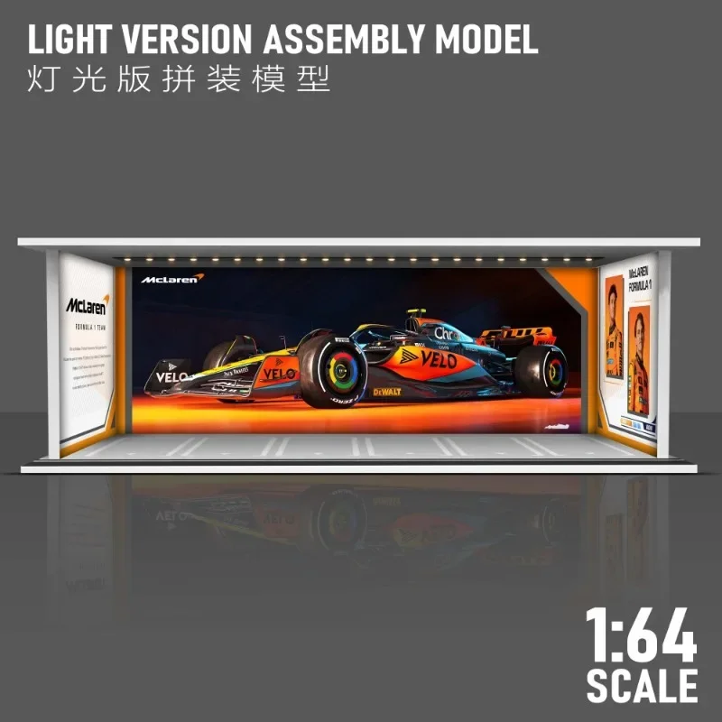 ミニチュア 1/64 スケール駐車場モデルシミュレーションシーンディスプレイ照明付き PVC ディスプレイスタンドコレクションおもちゃ男の子