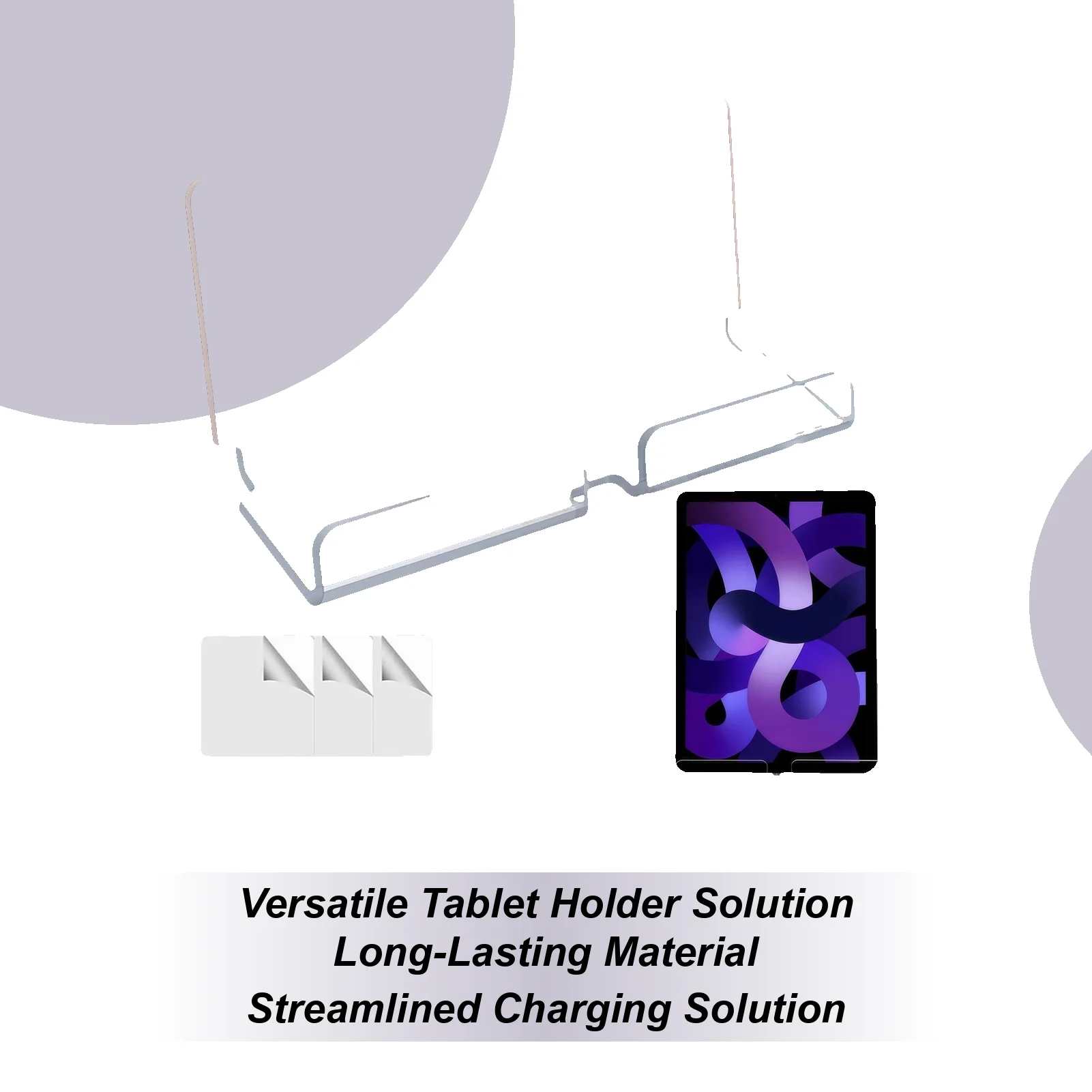 

Wall Tablet Holder Acrylic E-reader Stand Mobile Phone Bracket For Home Office Restaurant Teachers Chefs Gym Kitchen Retail