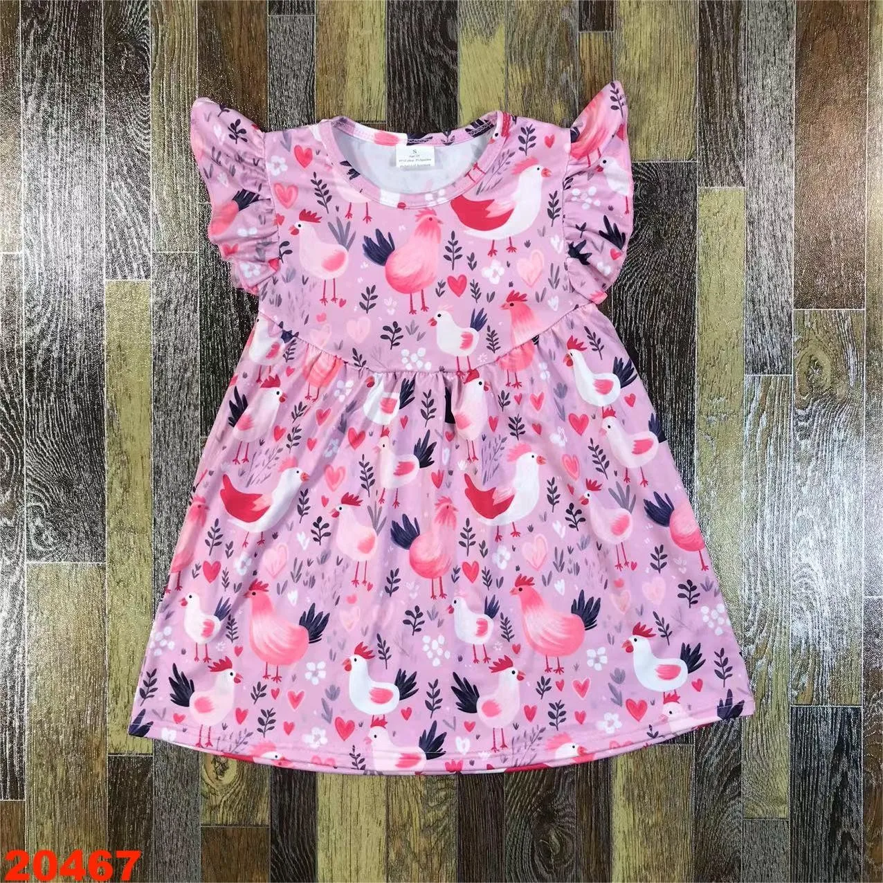 Little girl Dress love heart Valentine's day Girls baby love pattern romantic 0-16 years old children couple girl clothes