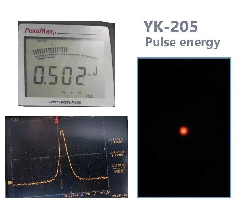 1535nm Laser 500uJ Eye safety Erbium Glass Passively Q-Switched Lasers Module Pulse width 3.5ns Frequency 20Hz